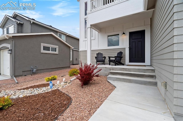 6471 Rolling Creek Dr, Colorado Springs, CO 80924 - property entrance featuring a porch and a balcony