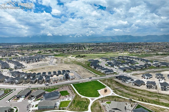 6471 Rolling Creek Dr, Colorado Springs, CO 80924 - aerial view of residential area with mountains