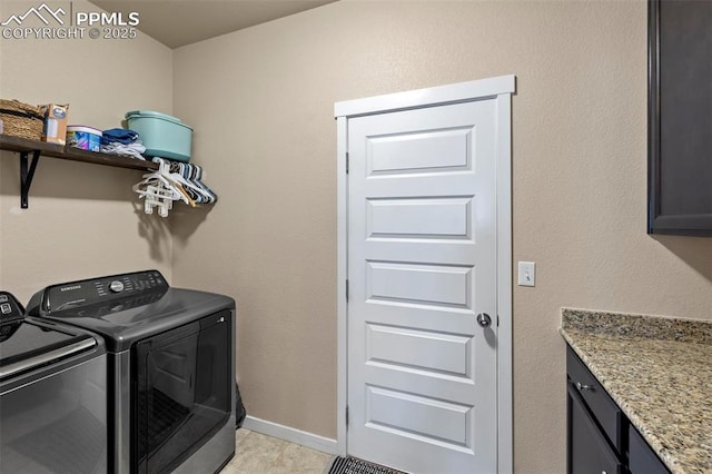 6374 Tramore Way, Colorado Springs, CO 80923 - washroom featuring cabinet space and washer and dryer