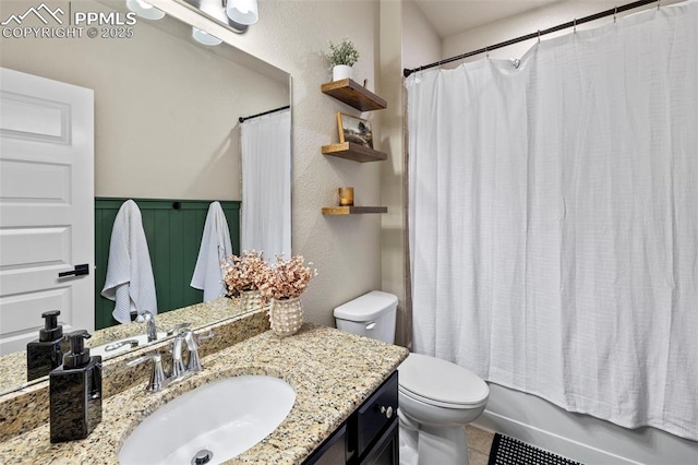 6374 Tramore Way, Colorado Springs, CO 80923 - bathroom featuring vanity, tile patterned flooring, and shower / bath combo