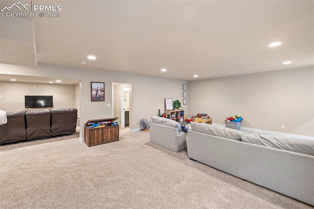 6374 Tramore Way, Colorado Springs, CO 80923 - living area with recessed lighting and carpet