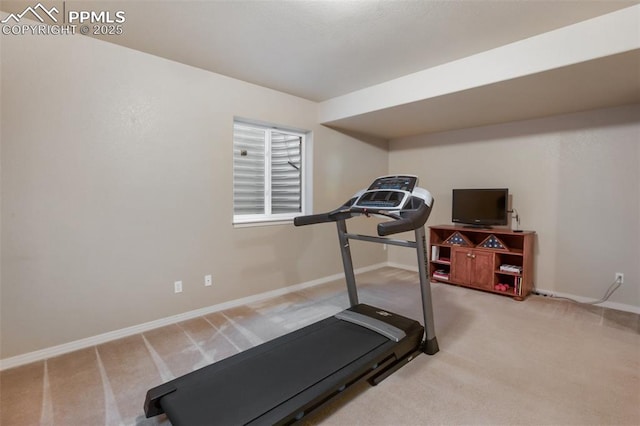 6874 Quiet Pond Pl, Colorado Springs, CO 80923 - exercise area with carpet and baseboards