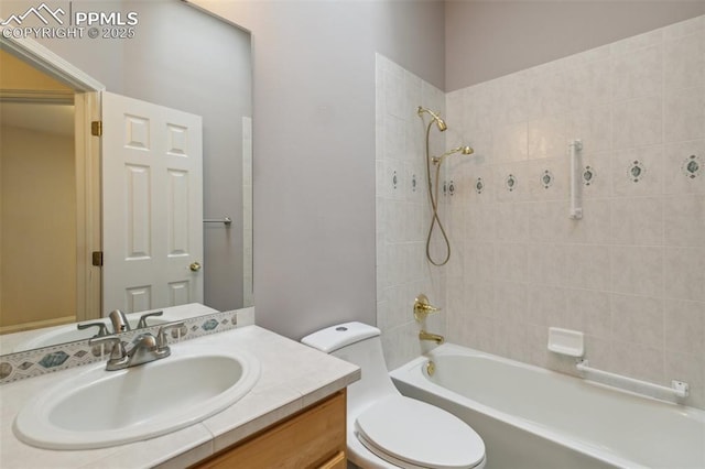 14115 Nichlas Ct, Colorado Springs, CO 80921 - bathroom with toilet, shower / tub combination, and vanity