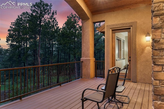 8395 Bar X Ter, Colorado Springs, CO 80908 - view of deck at dusk