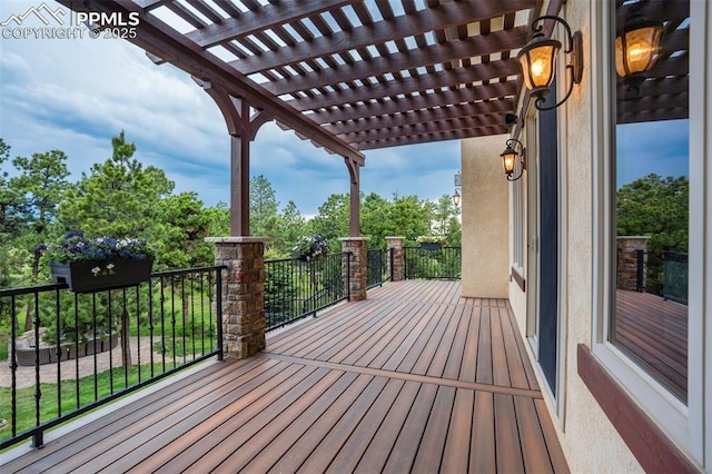 5085 Saxton Hollow Rd, Colorado Springs, CO 80908 - deck featuring a pergola