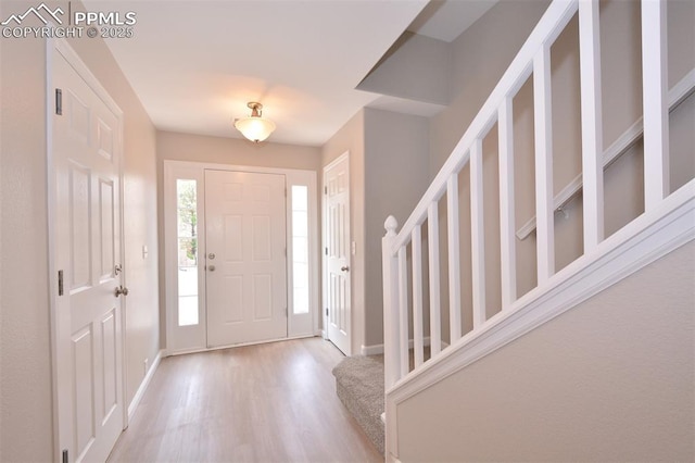 1160 Walters Pt, Monument, CO 80132 - foyer with wood finished floors and baseboards
