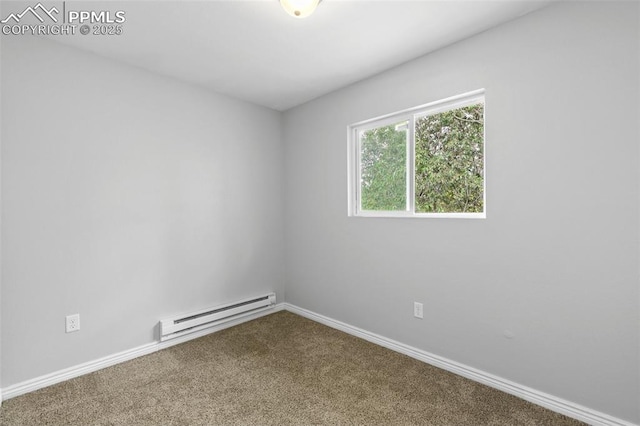 1513 Rosemont Dr, Colorado Springs, CO 80911 - carpeted spare room with baseboard heating and baseboards