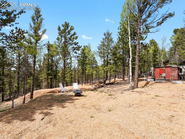 103 Alpine Rd, Woodland Park, CO 80863 - view of yard featuring a fire pit