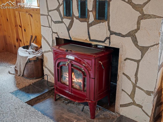 103 Alpine Rd, Woodland Park, CO 80863 - detailed view of a wood stove and concrete floors