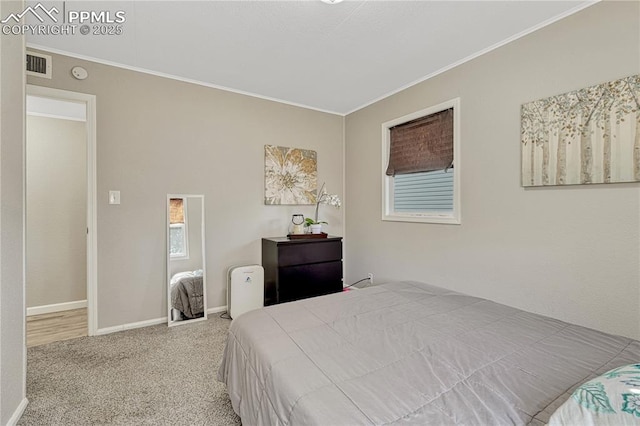 1917 S Institute Ave, Colorado Springs, CO 80905 - bedroom featuring ornamental molding and carpet