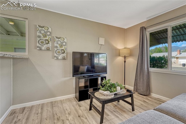 1917 S Institute Ave, Colorado Springs, CO 80905 - living area with wood finished floors and baseboards