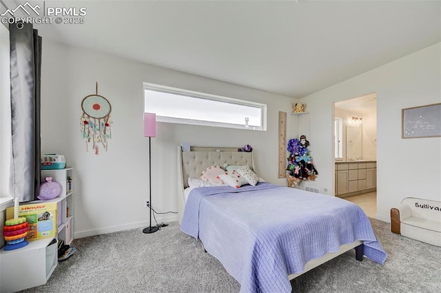 9276 Glitter Way, Colorado Springs, CO 80924 - bedroom with carpet, baseboards, and ensuite bath