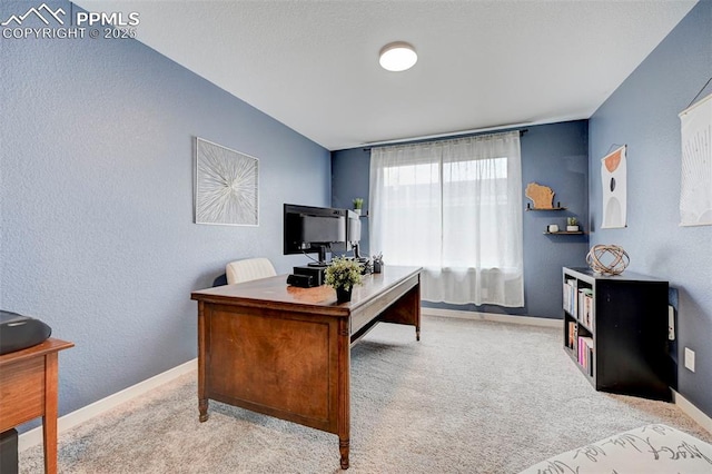 9276 Glitter Way, Colorado Springs, CO 80924 - office featuring carpet floors, baseboards, and a textured wall