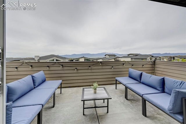 9276 Glitter Way, Colorado Springs, CO 80924 - fenced backyard featuring outdoor lounge area and a patio