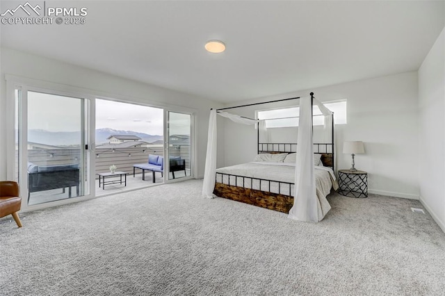 9276 Glitter Way, Colorado Springs, CO 80924 - carpeted bedroom with access to exterior and baseboards