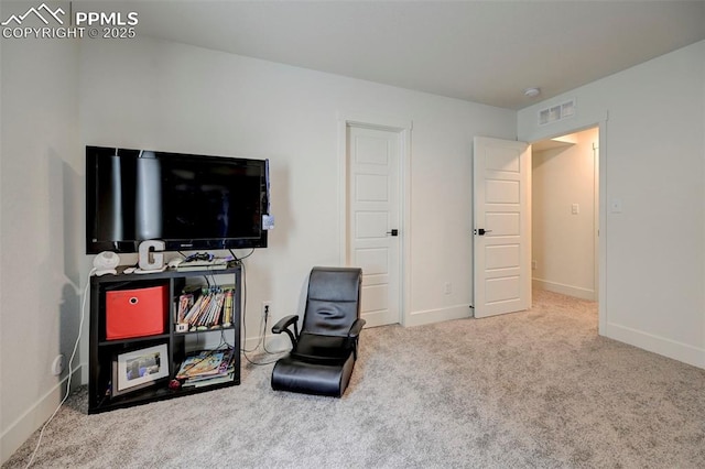 9276 Glitter Way, Colorado Springs, CO 80924 - sitting room featuring carpet floors and baseboards