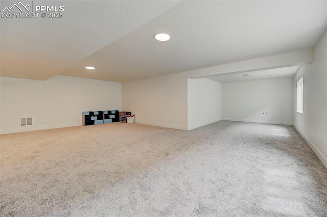 9276 Glitter Way, Colorado Springs, CO 80924 - basement with carpet floors, baseboards, and recessed lighting