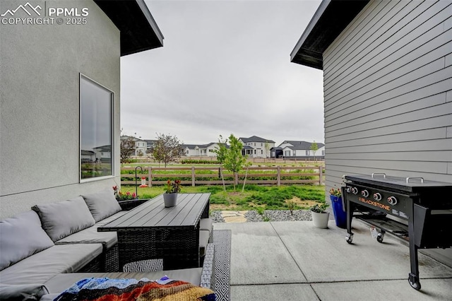 9276 Glitter Way, Colorado Springs, CO 80924 - view of patio / terrace with an outdoor living space and a residential view