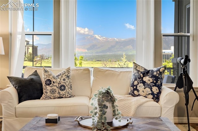 11598 Silver Charm Way, Colorado Springs, CO 80921 - living room with a mountain view