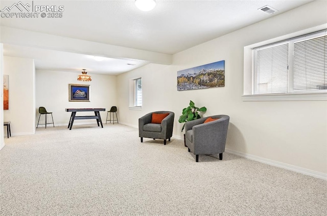 1646 Pinon Glen Cir, Colorado Springs, CO 80919 - living area featuring carpet flooring and baseboards