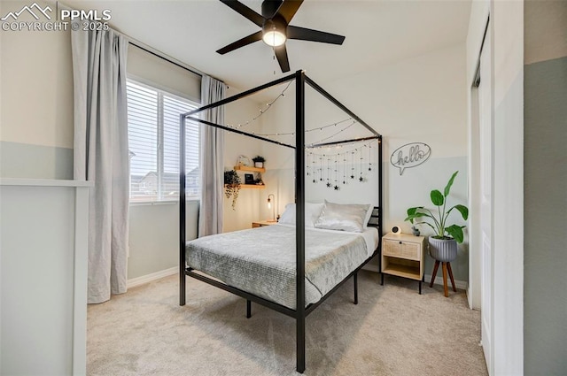 10806 Rolling Peaks Dr, Peyton, CO 80831 - carpeted bedroom featuring baseboards and ceiling fan