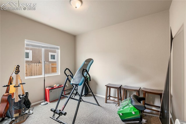 5228 Gannet Ln, Pueblo, CO 81008 - workout room with carpet floors and baseboards