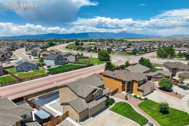 10208 Abrams Dr, Colorado Springs, CO 80925 - aerial view of residential area featuring mountains