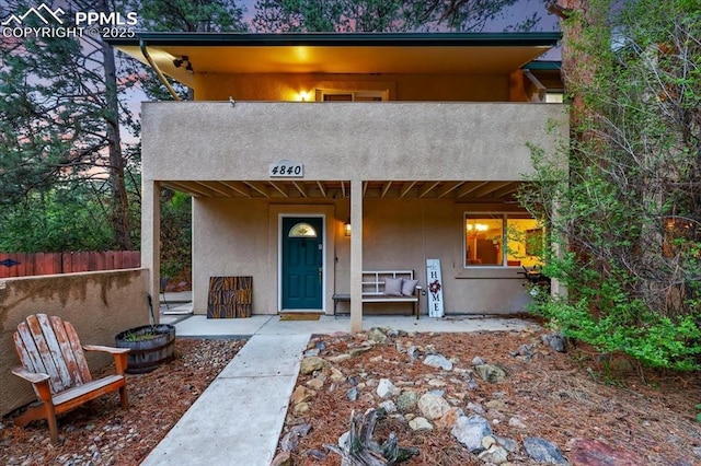 4840 Pikes Peak Hwy, Cascade, CO 80809 - view of front facade with stucco siding