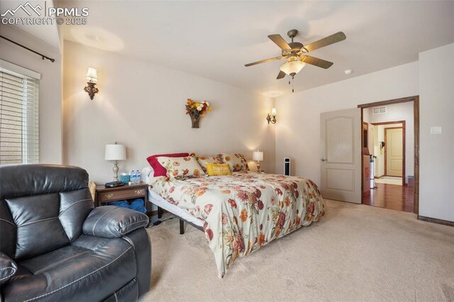 20280 Melanie Ann Ct, Monument, CO 80132 - carpeted bedroom featuring a ceiling fan