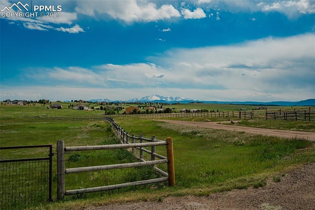 15958 Shadow Mountain Ranch Rd, Larkspur, CO 80118 - gate with a view of rural / pastoral area and a mountain view