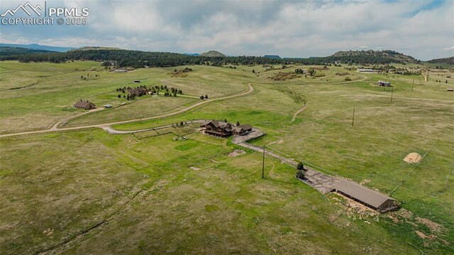 15958 Shadow Mountain Ranch Rd, Larkspur, CO 80118 - aerial view of property's location featuring rural landscape and a pastoral area