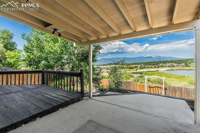 6430 Chantilly Pl, Colorado Springs, CO 80922 - view of patio featuring a deck with water view