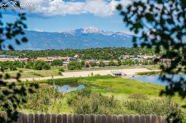 6430 Chantilly Pl, Colorado Springs, CO 80922 - view of mountain backdrop featuring a nearby body of water