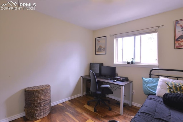 2525 Snowbird Ct, Colorado Springs, CO 80918 - home office with wood finished floors and baseboards