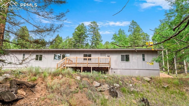 900 Beaver Creek Dr, Florissant, CO 80816 - back of house with a deck