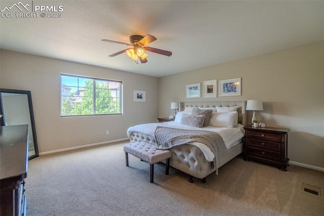7312 Grady Cir, Castle Rock, CO 80108 - bedroom with baseboards, carpet, and ceiling fan