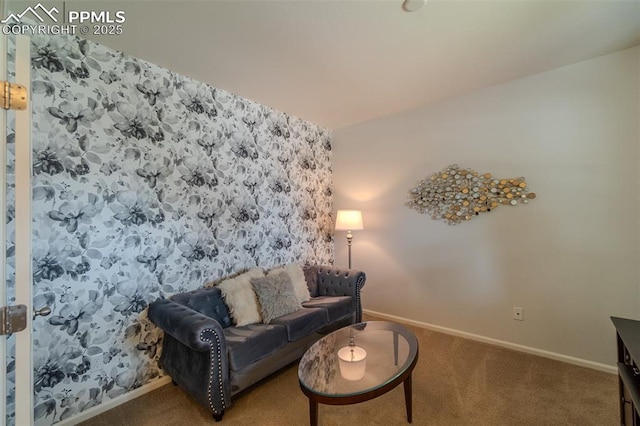 7312 Grady Cir, Castle Rock, CO 80108 - carpeted living room with baseboards