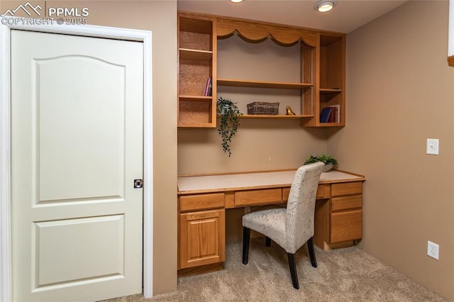 1017 N Sheridan Ave, Colorado Springs, CO 80909 - office area with built in study area, carpet floors, and recessed lighting