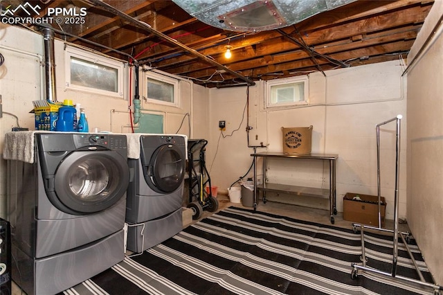 1017 N Sheridan Ave, Colorado Springs, CO 80909 - washroom featuring separate washer and dryer