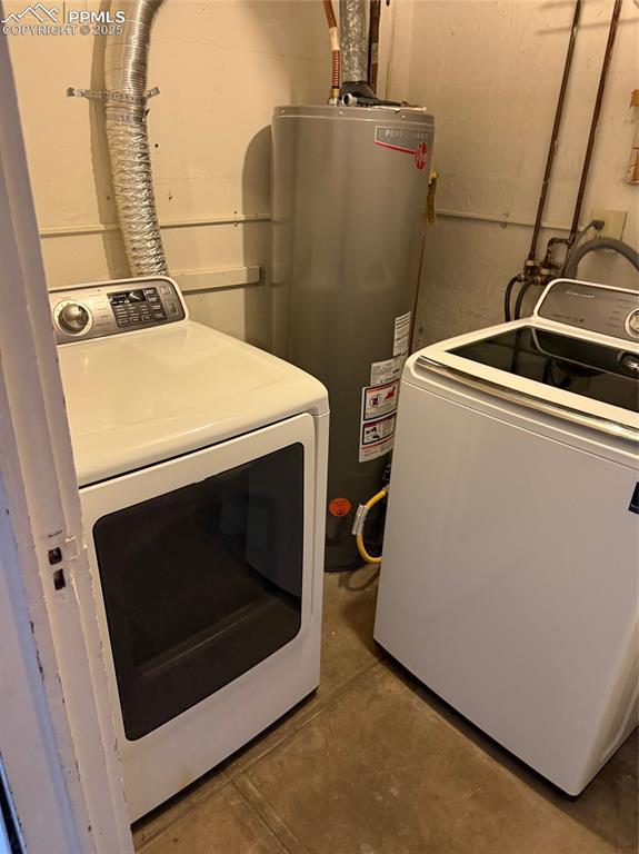 506 S Hancock Ave, Colorado Springs, CO 80903 - laundry room with water heater and hookup for a washing machine
