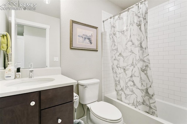 6697 Cool Breeze Dr, Colorado Springs, CO 80923 - bathroom with vanity and shower / bath combination with curtain