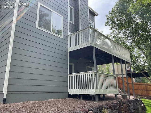 1185 Marlstone Pl, Colorado Springs, CO 80904 - view of home's exterior featuring a wooden deck