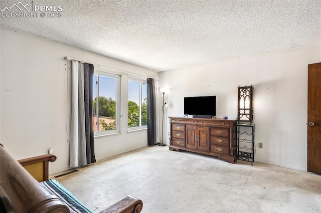 965 Red Mesa Dr, Colorado Springs, CO 80906 - living room with concrete flooring and a textured ceiling