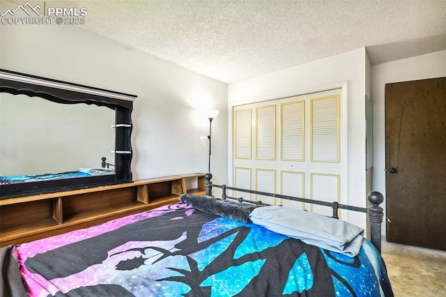 965 Red Mesa Dr, Colorado Springs, CO 80906 - bedroom with a closet and a textured ceiling