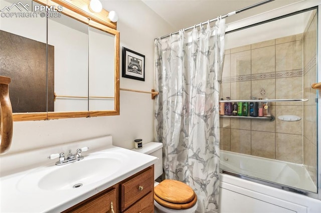 965 Red Mesa Dr, Colorado Springs, CO 80906 - bathroom with vanity and shower / tub combo with curtain