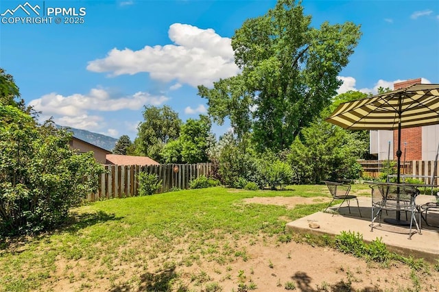 965 Red Mesa Dr, Colorado Springs, CO 80906 - fenced backyard featuring a patio area