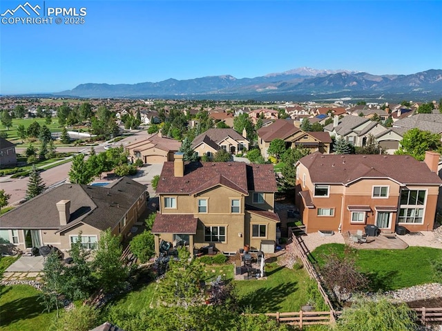 2374 Cinnabar Rd, Colorado Springs, CO 80921 - aerial view of residential area with a mountain backdrop