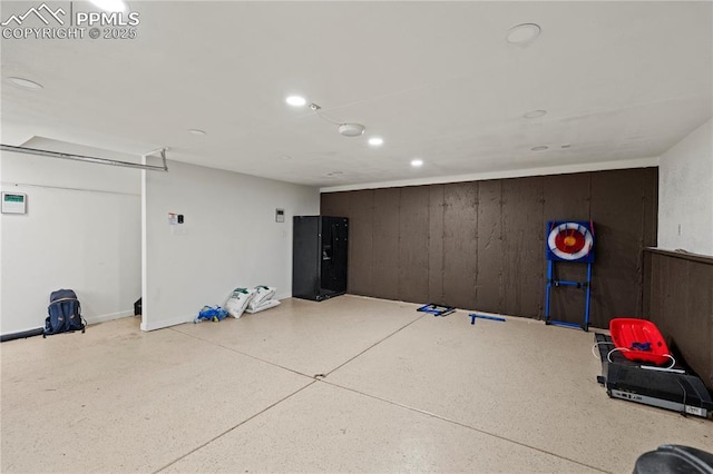 145 Valley Ln, Woodland Park, CO 80863 - garage featuring recessed lighting
