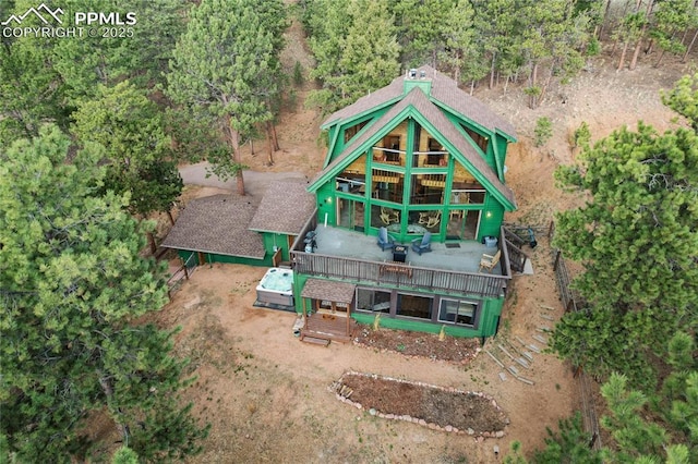 145 Valley Ln, Woodland Park, CO 80863 - view from above of property