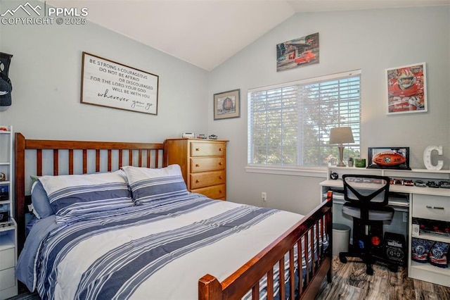 16084 Stonebriar Dr, Parker, CO 80134 - bedroom with vaulted ceiling and wood finished floors
